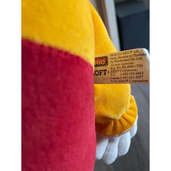 Vintage 1993 Brio of Sweden Learn to Dress Plush Clown Interactive Learning Toy - Picture 3 of 3